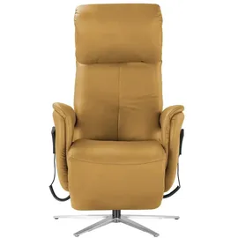 Hukla Relaxsessel Pierre Leder 75 x 126 x 177 cm Gelb elektrisch