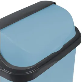 KEEEPER Abfallbehälter mit Rolldeckel, 50 l, 39 x 29,5 x 67,5 cm, Rasmus, Blau (Nordic Blue)