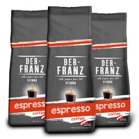 Der-Franz Espresso Kaffee, ganze Bohne, 3 x 500 g