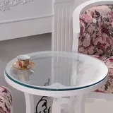 Transparent Tischfolie Dicke 1.5mm,Durchsichtige Schutzfolie Rund Wasserdicht,Glasklar Folie Fettdicht,klarsicht tischdecke,Kein Schrumpfen,Tischmatte geruchsneutral,für Zuhause (transparent,45cm)