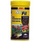 JBL NovoFil 30270 Ergänzungsfutter für wählerische Aquarienfische Rote Mückenlarven, 250 ml