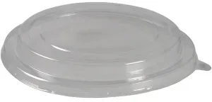 ABENA® Deckel für Pappschalen, transparent, RPET, Ø 18,7 cm, Moderner Einwegdeckel zum Verschließen der Take-away Pappschalen, 1 Karton = 6 Packungen à 50 Stück