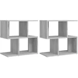 vidaXL Nachtschrank 2 Stk. 50 x 30 x 51,5 cm Grau