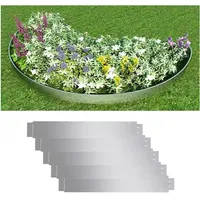 vidaXL Flexible Rasenkante 100 x 14 cm 5-er Set grau