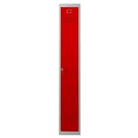 Phoenix Spind Locker grau, rot PL1130GRK, 1 Schließfach 30,0 x 50,0 x 183,0 cm