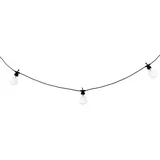 Atmosphera Lichterkette Kunststoff 5 m 10 LED-Glühbirnen schwarz