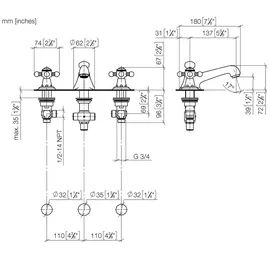 Dornbracht Madison 135 Zweihandmischer (20700360-06)