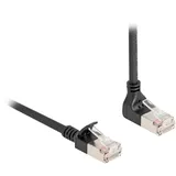 DeLock 80288 RJ-45 Patchkabel S/FTP Slim 90° gewinkelt - Cat.6a oben angewinkelt zu RJ-45 (M)