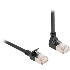 DeLock 80288 RJ-45 Patchkabel S/FTP Slim 90° gewinkelt - Cat.6a oben angewinkelt zu RJ-45 (M)