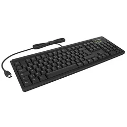 Keysonic Tastatur KSK-8008U-IP, Kabelgebunden Wasserdicht nach Schutzklasse IPX7, USB-A- und PS2-Anschluss, Membrantechnologie