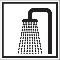 Dreifke® Türschild Piktogramm Dusche, Acryl, 150x150mm