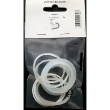 Kirchhoff Siphondichtungs-Sortiment für Spültisch 1 1⁄2"/40 mm, Silikon, 7-teilig Kirchhoff