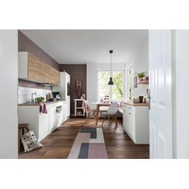 Held MÖBEL Küchenzeile »Visby«, mit E-Geräten, Breite 330 cm inkl. Kühlschrank, weiß