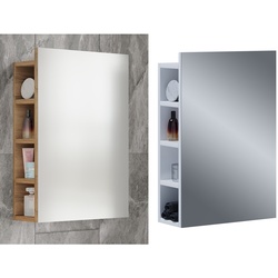 VCM Badschrank zeitlos   Maße ca. H. 59 x B. 40 x T. 15 cm   ausreichend Stauraum   Spiegelschrank - Flandu L