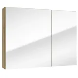 DEFTRANS Spiegelschrank Rietti (B x H: 80 x 60 cm, Holz, Eiche Evoke)