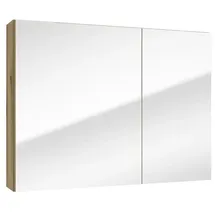 DEFTRANS Spiegelschrank Rietti (B x H: 80 x 60 cm, Holz, Eiche Evoke)