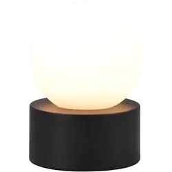 REALITY Tischleuchte Countess R59051032 schwarz, Glas weiß, E14