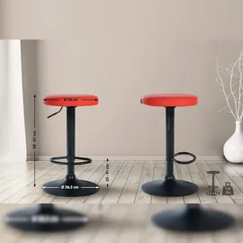 CLP Barhocker Ponte Kunstleder-bezug rot/schwarz