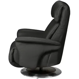 HIMOLLA Relaxsessel 7227 Leder 82 x 109 x 90 cm Schwarz mit Relax-Funktion