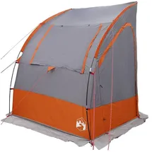 vidaXL Kuppelzelt mit Dach Grau/Orange/Schwarz
