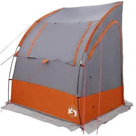 vidaXL Kuppelzelt mit Dach Grau/Orange/Schwarz