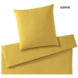 Elegante Bettwäsche Smooth - 155x220 cm + 80x80 cm	sonne