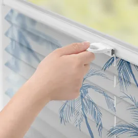 Lichtblick Plissee 70 x 130 cm Blueprint Palms blau