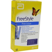 Abbott FreeStyle Precision Blutzucker Teststr.o.Codierung 50 St