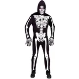 buttinette Hexen-Kostüm UV Skelett Herren L