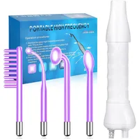 Yofuly Hochfrequenzstab mit 4 Violett Argonröhren HF Stabs, Tragbarer Hochfrequenz Gesicht Geräte Anke, Beauty Gesichtsmaschine Gesichtsmassagegeräte zur Faltenreduzierung Hautstraffung Aknebehandlung