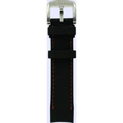 Tissot - Silikon Quickster Chrono Silikon, Schwarz, Stahl Schnalle T603035681 - schwarz