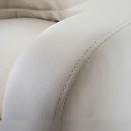 Mendler Fernsehsessel Durham, TV Sessel Relaxsessel Liegesessel, Kunstleder ~ creme