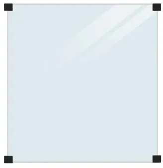 PLUS Glaszaun, klares Glas 90 x 91 cm für Montage an runden Stahlpfosten