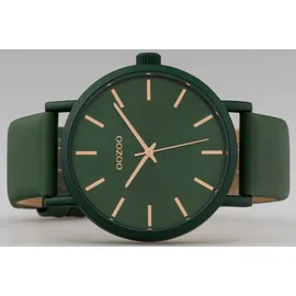 Oozoo grün Leder Timepieces Damen Armbanduhr, Damenuhr Herrenuhr, Lederarmband