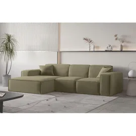 Fun Möbel Eckcouch Polyester 2-Sitzer Grün