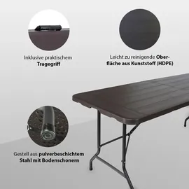 Trutzholm Buffettisch Klapptisch 180 x 75 x 74 cm grau