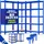 monzana Eckregal 3er-Set Stahl/MDF blau 875 kg