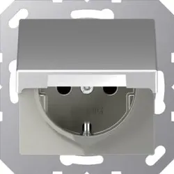 Jung SCHUKO-Steckdose 16 A 250V m.Klappdeckel bruchs A 1520 BF KL AL