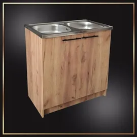 stamar Spülenschrank Eiche Gold 80 x 0 x 0 cm Braun