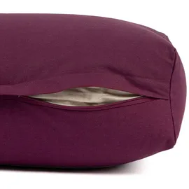 Bodhi Salamba (rechteckig) Yoga-Bolster ECO, Dinkelhülsen Aubergine violett No Size
