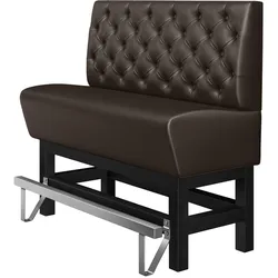 Gastro Hochbank | Braun | B:H 160 x 133 cm | Chesterfield | Leder | Bistro Hochbank, Thekenbank