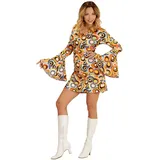 Horror-Shop 70er Jahre Kleid Bubbles als Faschingskostüm für Damen XXL