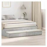 vidaXL Nachtschrank 140 x 36,5 x 16,5 cm Grau