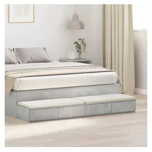 vidaXL Nachtschrank 140 x 36,5 x 16,5 cm Grau