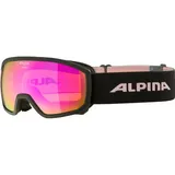 Alpina SCARABEO JR. Q-LITE - Skibrille / Snowboardbrille für Kinder - black-rose...