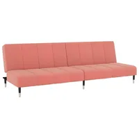 vidaXL Schlafsofa 2-Sitzer Rosa Samt