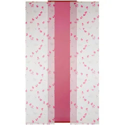 Bestlivings Schiebegardine Elena 3er Set Print mit Zubehör Himbeere Paradise