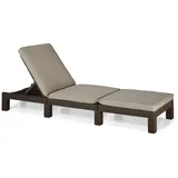 ALLIBERT Daytona Sonnenliege 195 x 65 x 22 cm braun