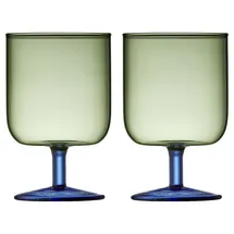 Lyngby Glas Torino Weinglas, Weinglas, 30 cl, 2 Stck., Grün/Blau