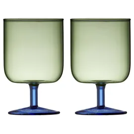 Lyngby Glas Torino Weinglas, Weinglas, 30 cl, 2 Stck., Grün/Blau